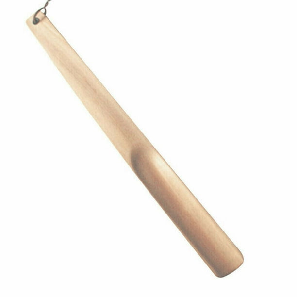 Wood Craft Shoe Horn Dutch Long Handle Shoehorn Lifter with Hanging Rope Wooden